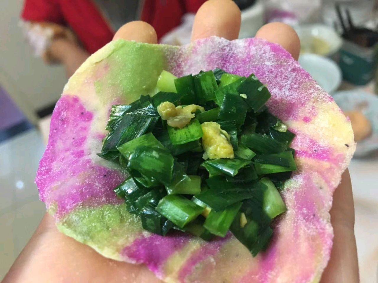 五彩虾饺