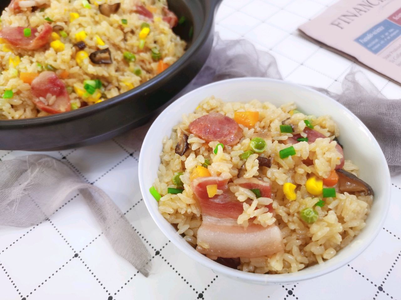 五彩咸肉焖饭