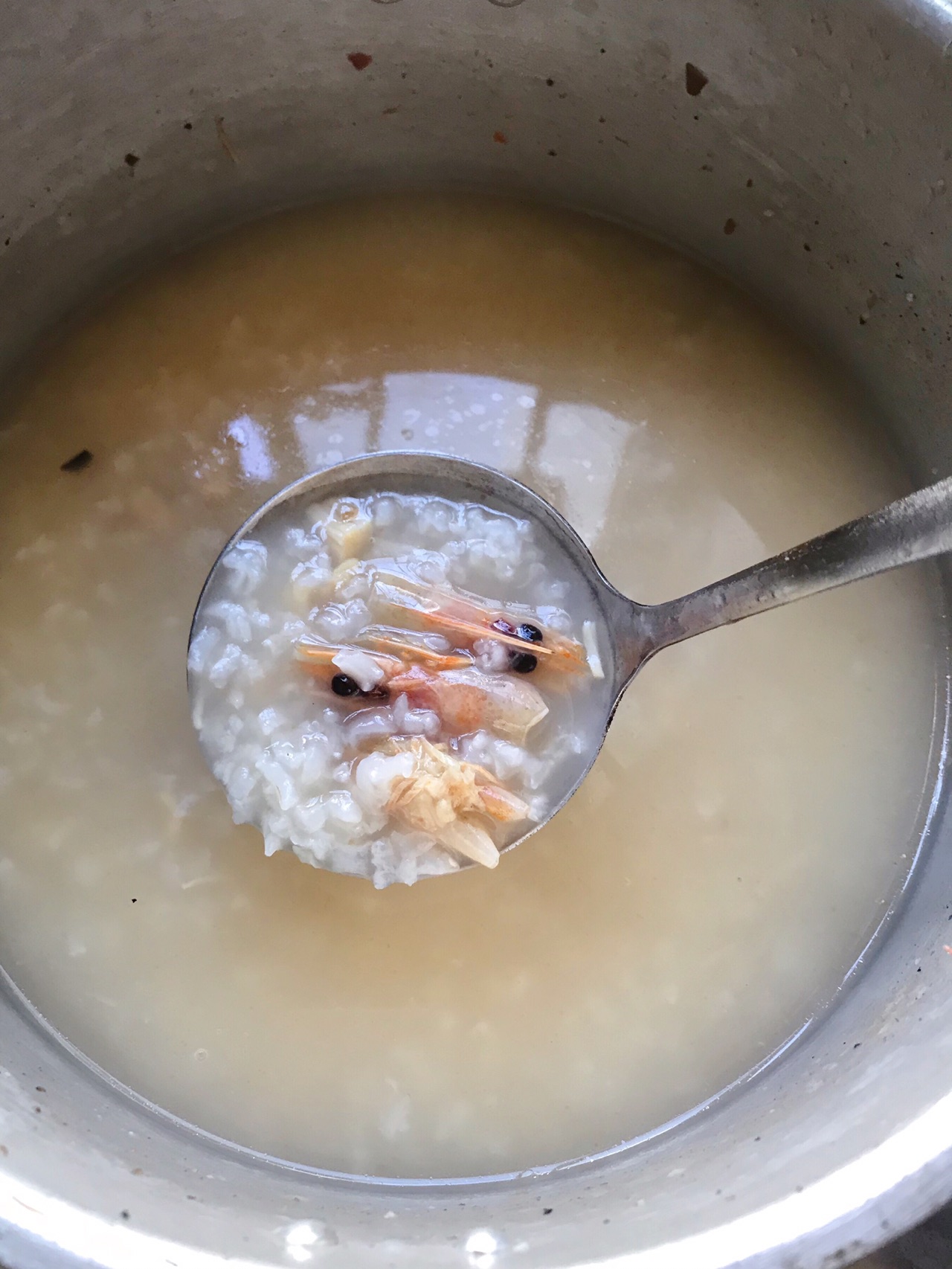 白贝鲜虾粥