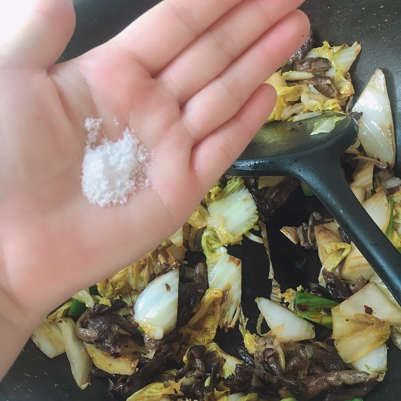 白菜炒蘑菇