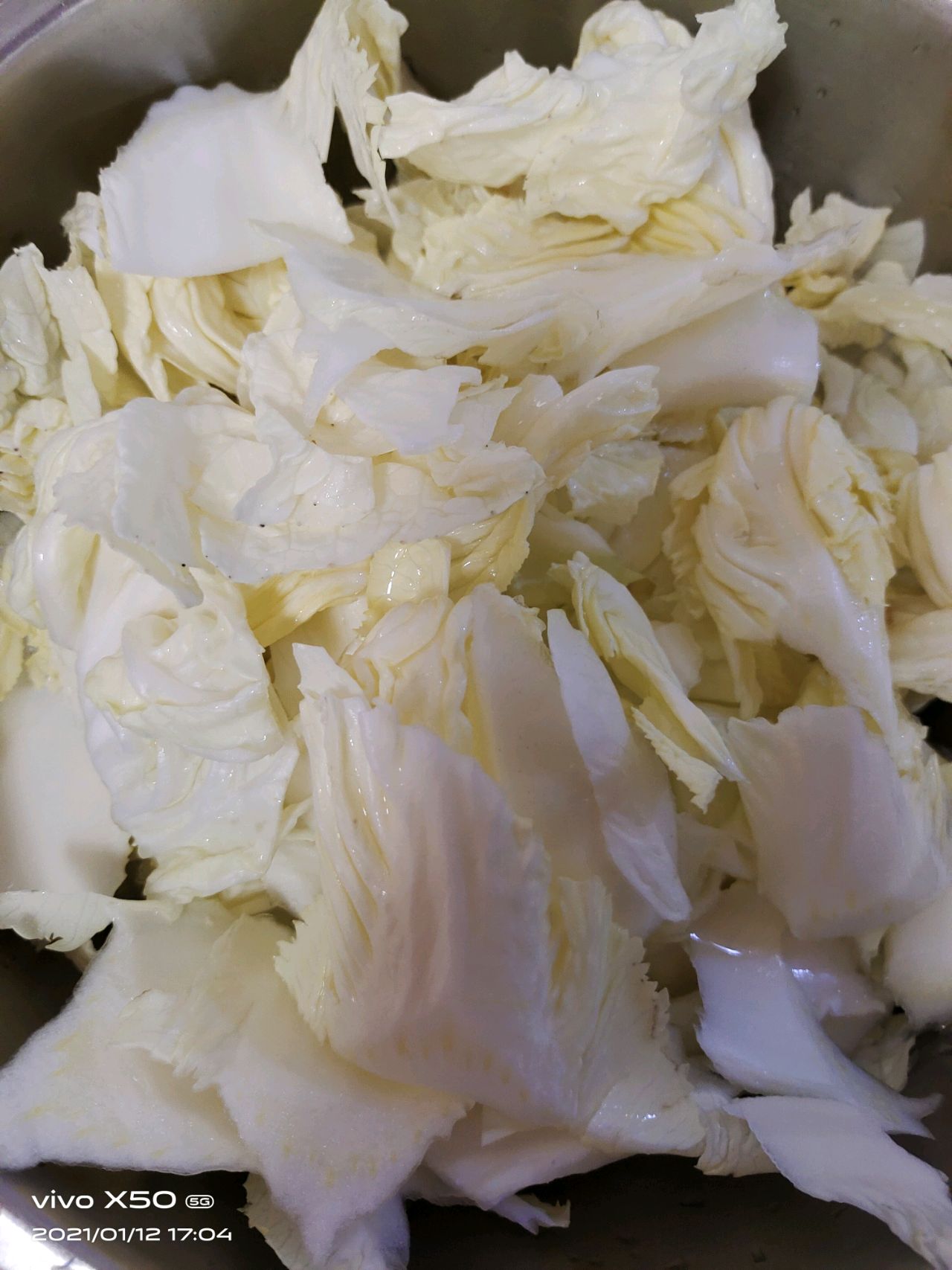 白菜炒鲜蘑