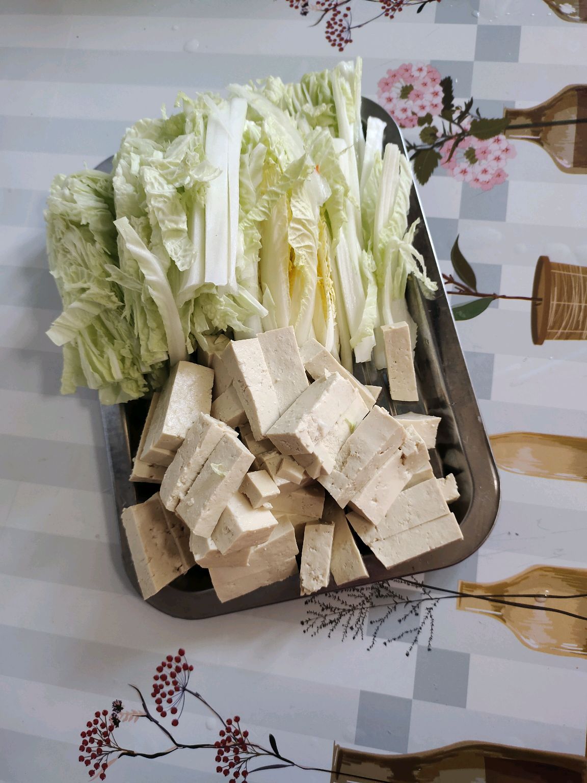 白菜豆腐粉丝汤