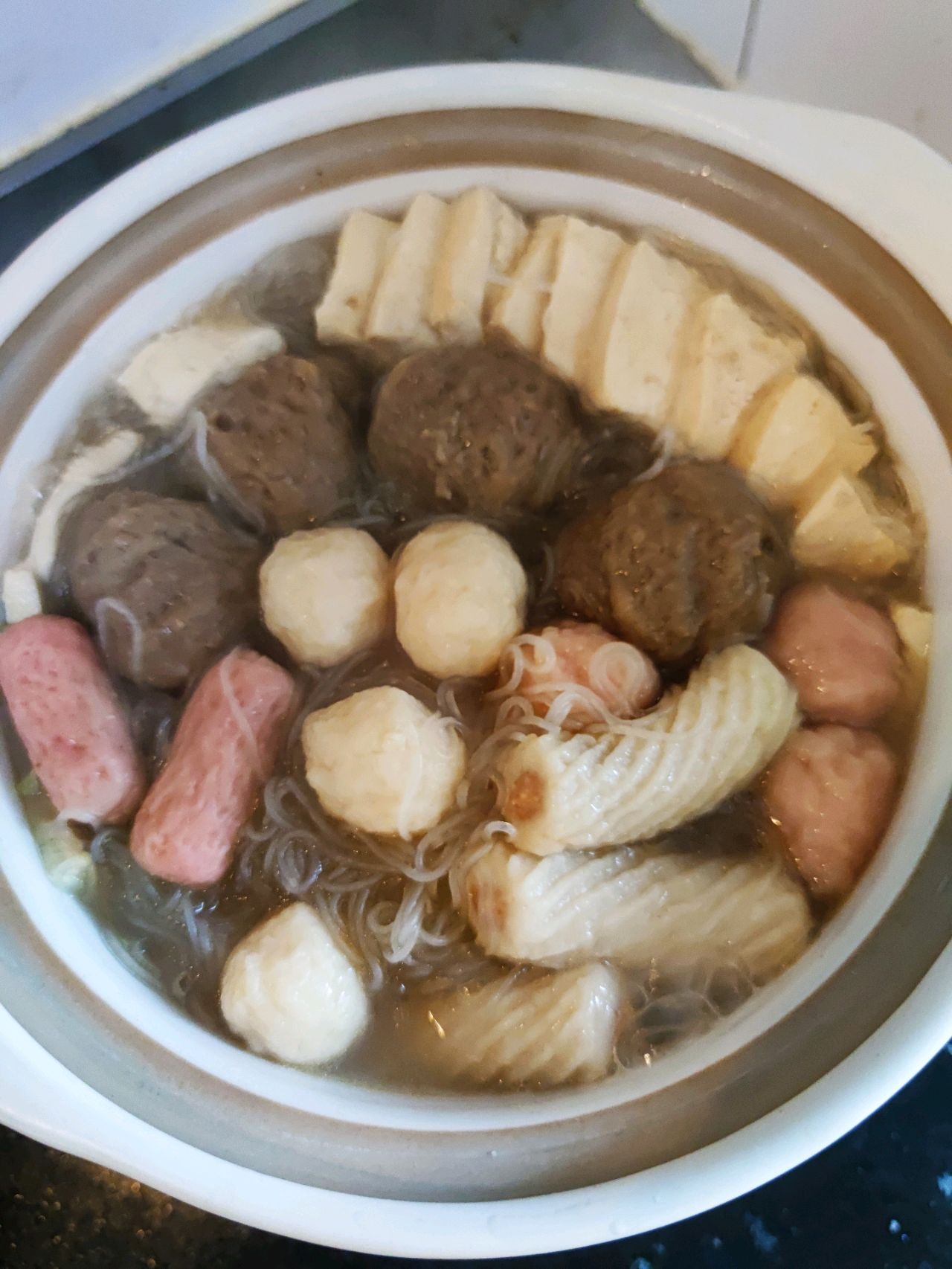 白菜粉丝煲豆腐丸子