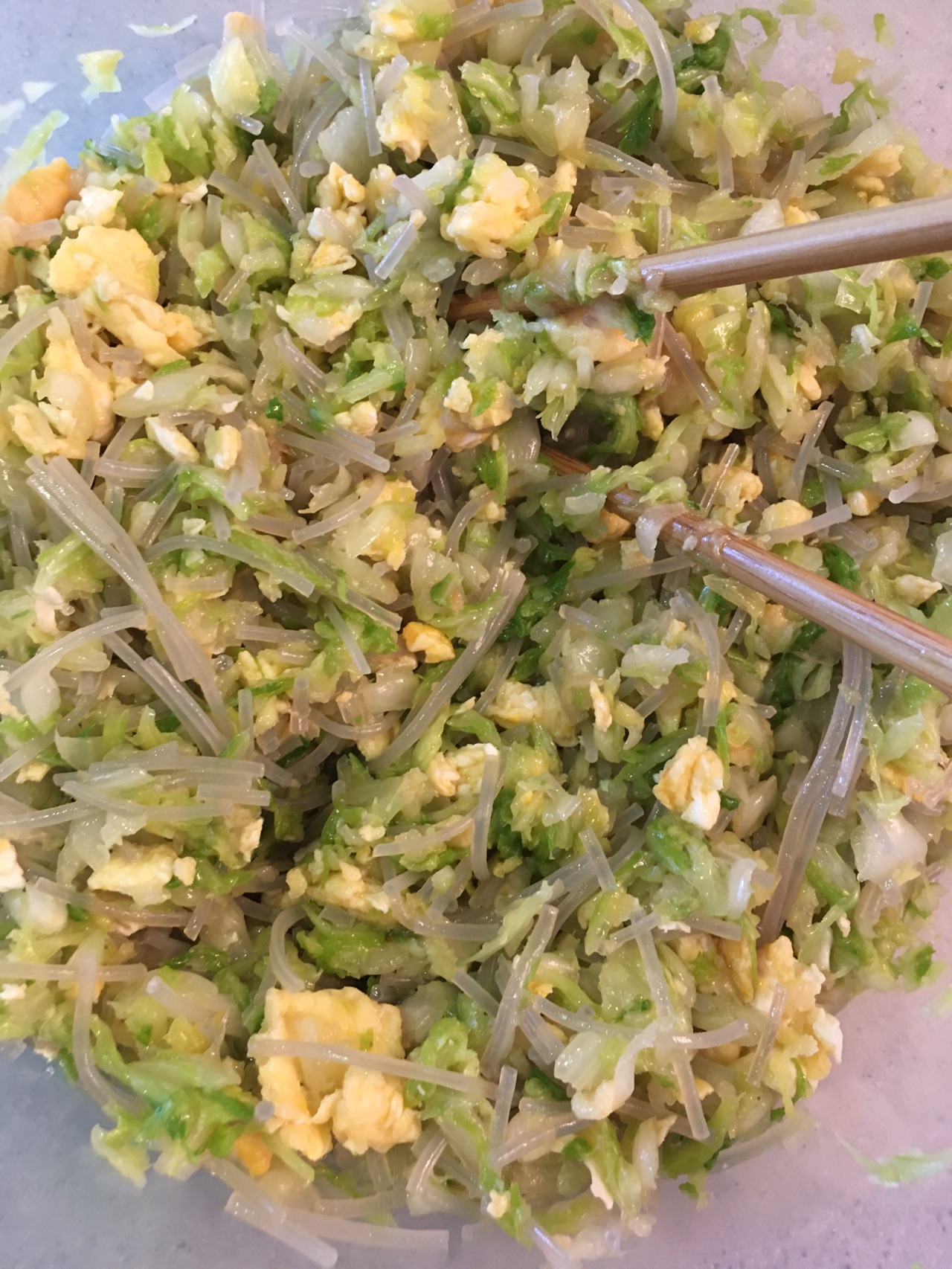 白菜粉丝鸡蛋包