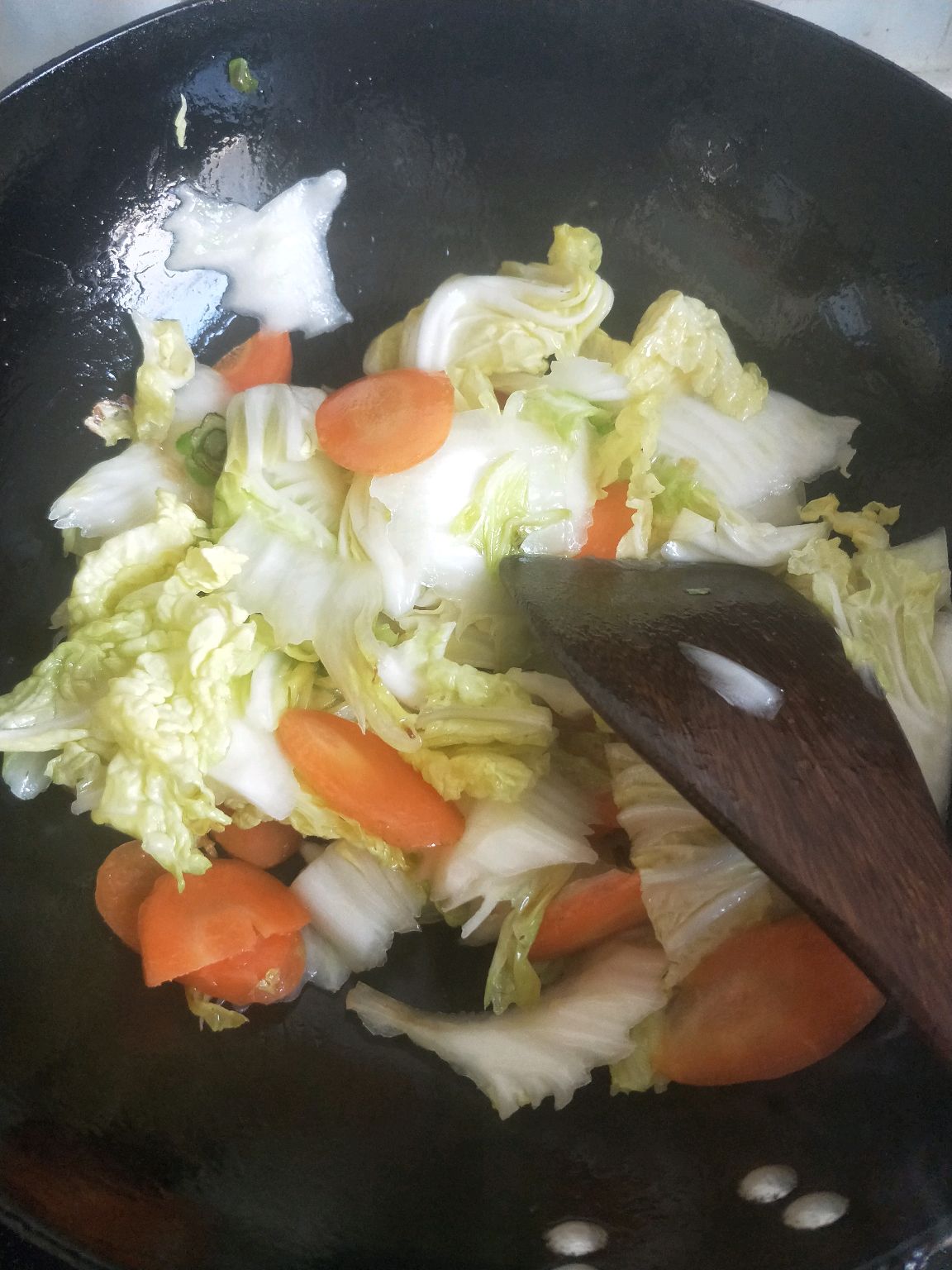 白菜胡萝卜炒香菇