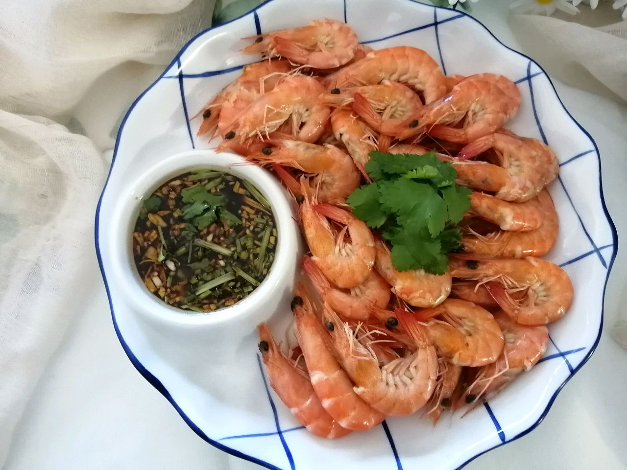 白焯海虾