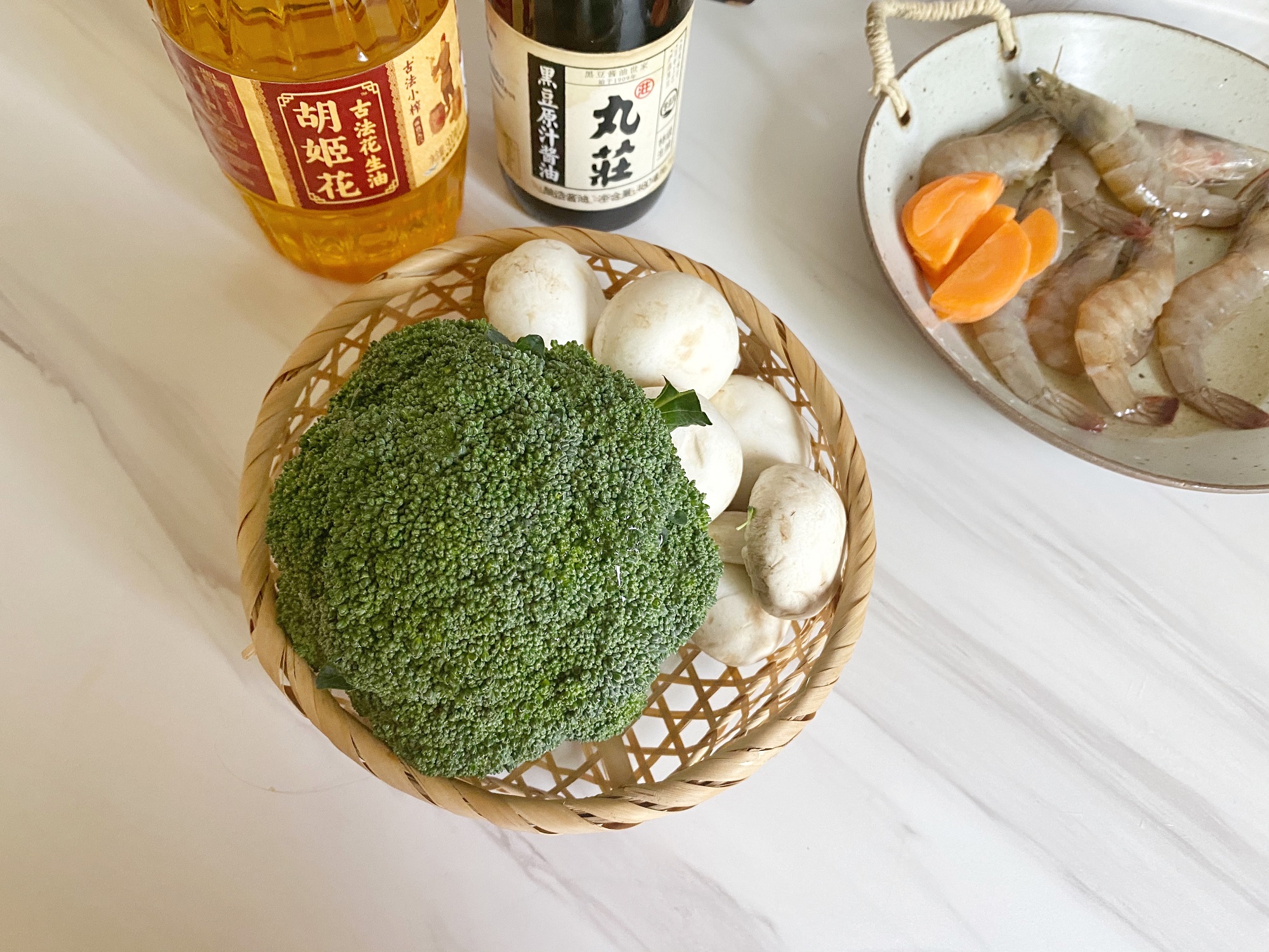 白菇西蓝花虾仁
