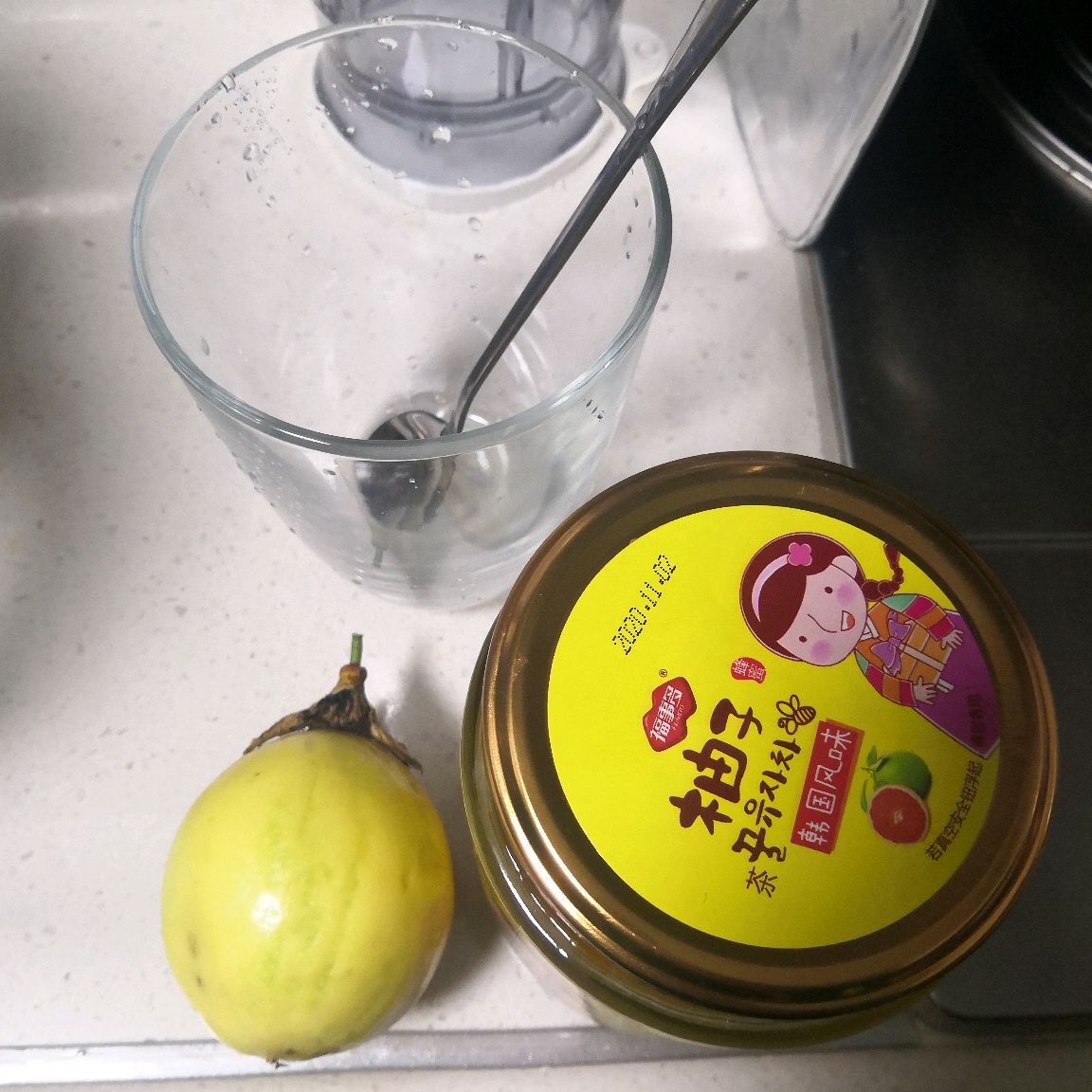 百香果柚子蜜水