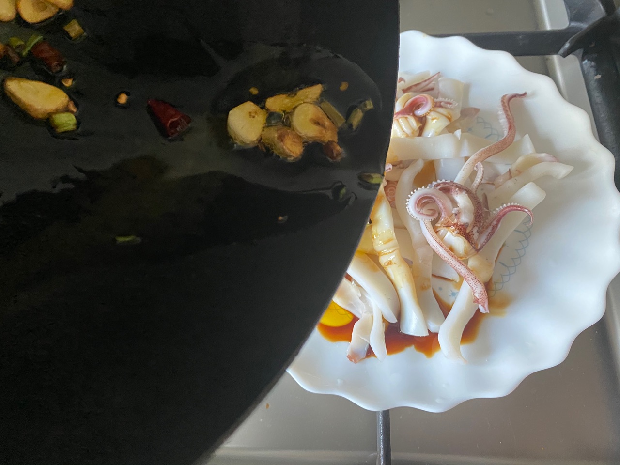 白灼小鱿鱼