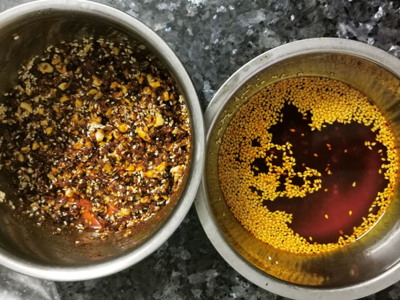 拌米粉+土豆泥+辣椒酱