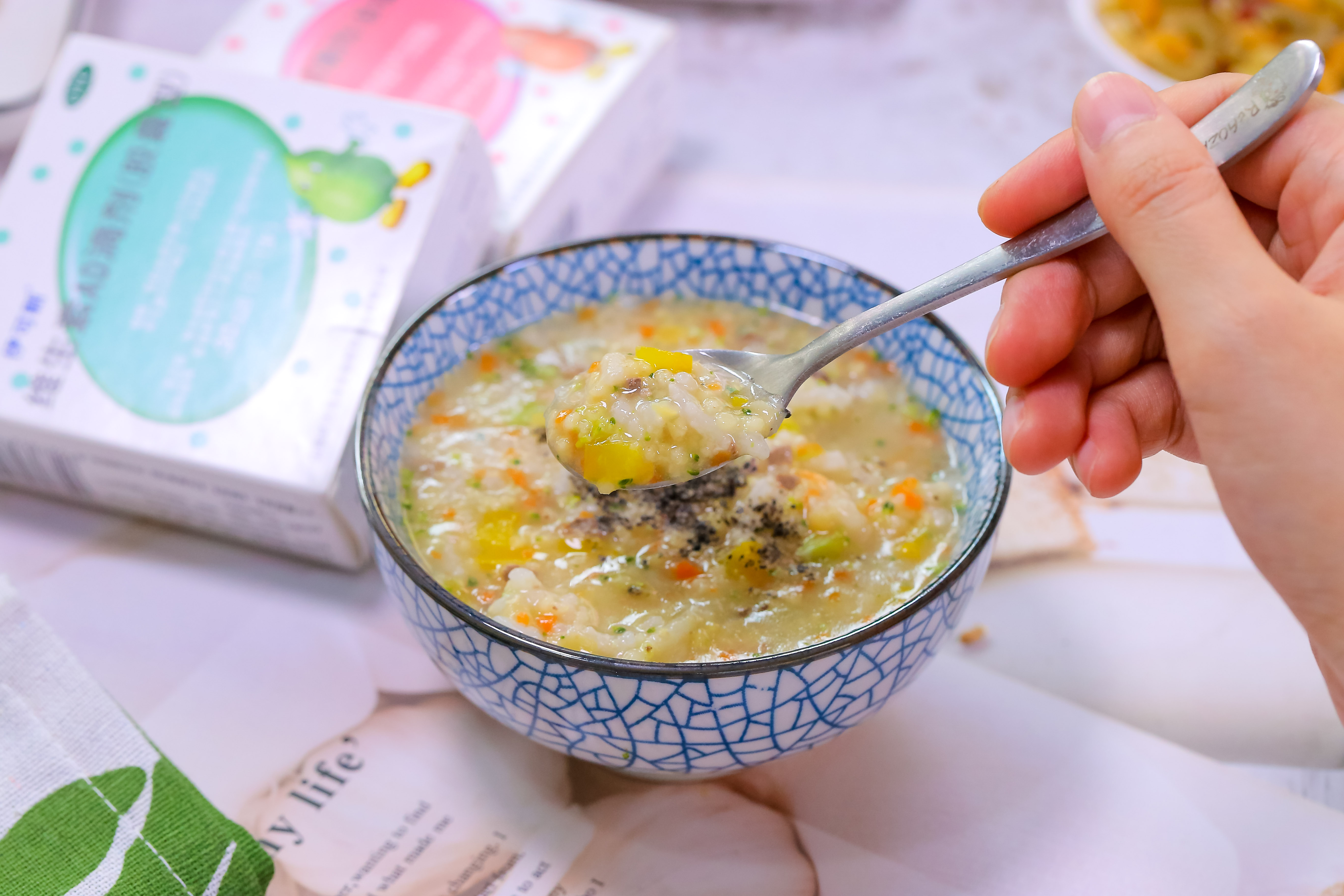 宝宝辅食-鸡肝杂蔬粥
