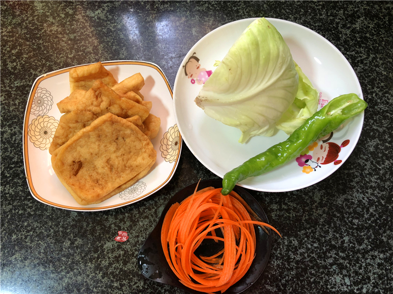 包菜豆腐炖粉条