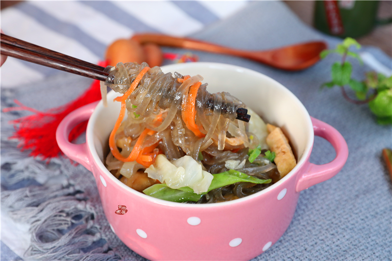 包菜豆腐炖粉条