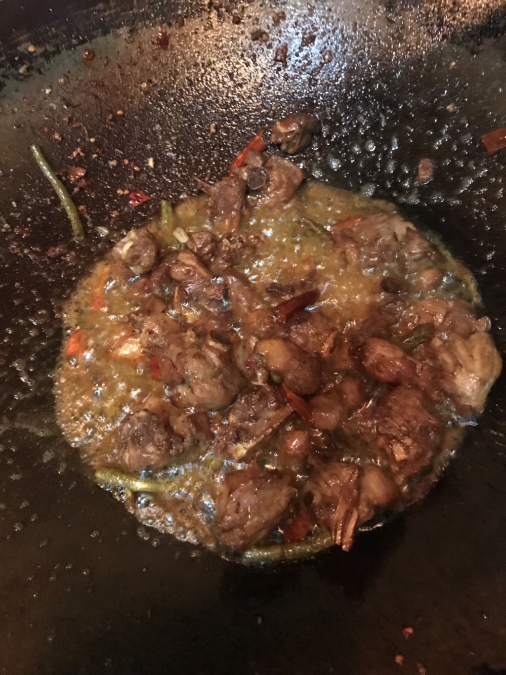 爆炒麻辣鸭块