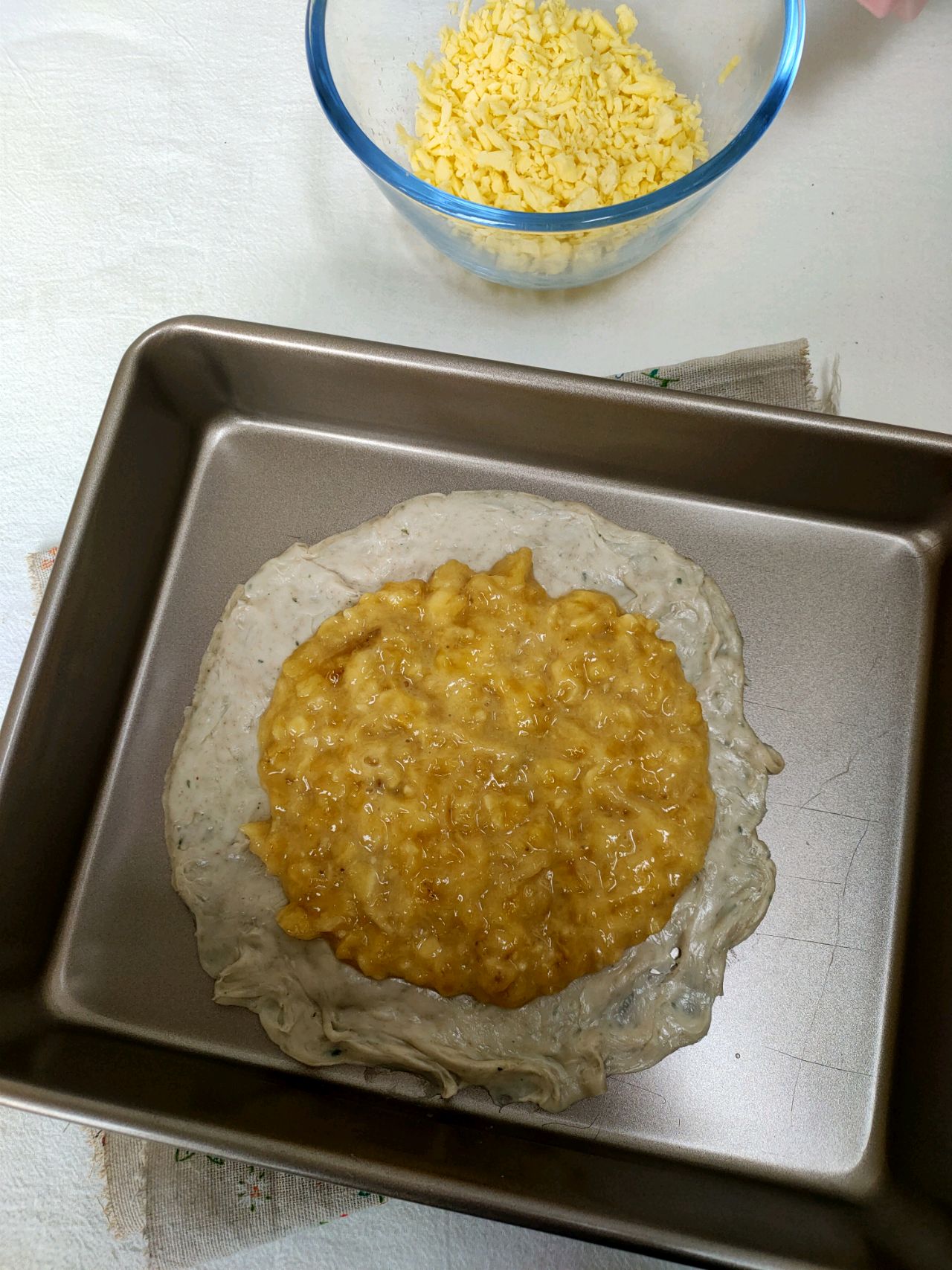 爆浆香蕉芝士饼