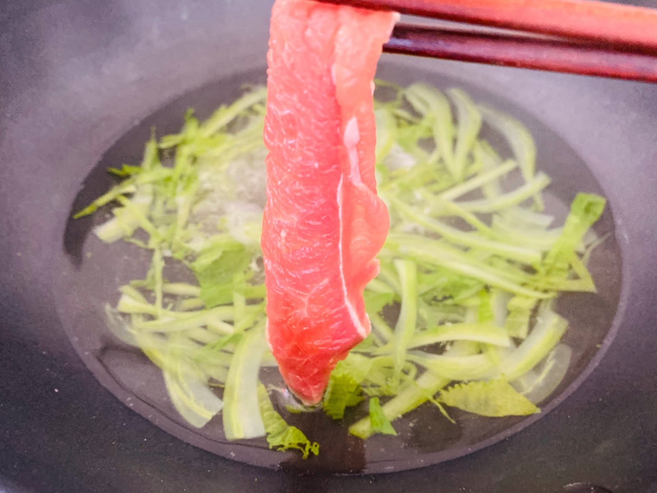 包芥肉片汤