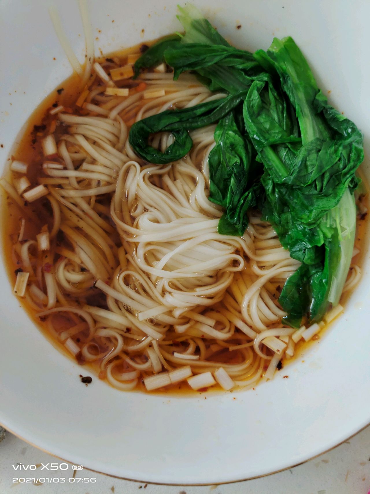 鲍鱼青菜挂面