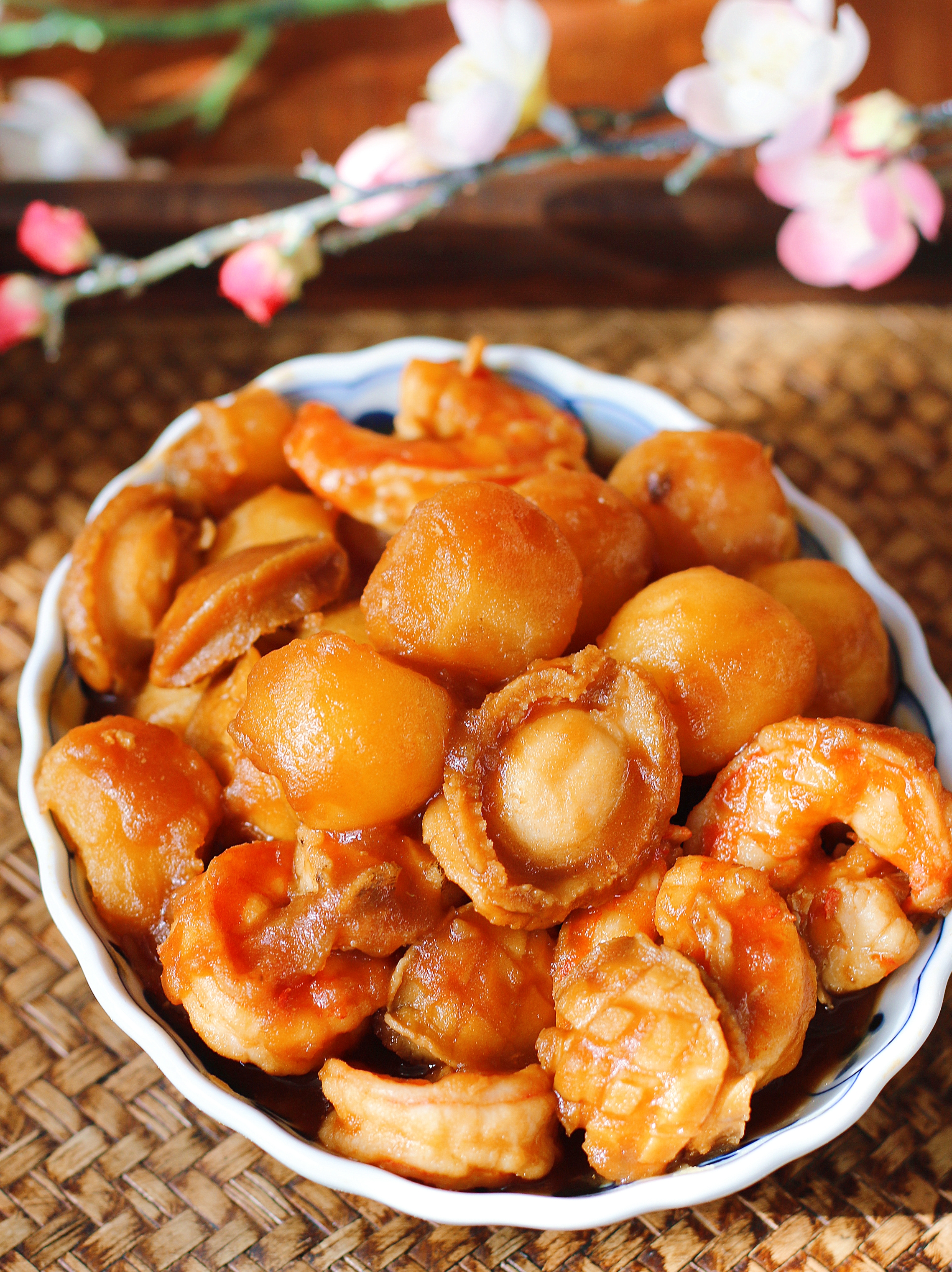 鲍鱼小土豆烧虾球