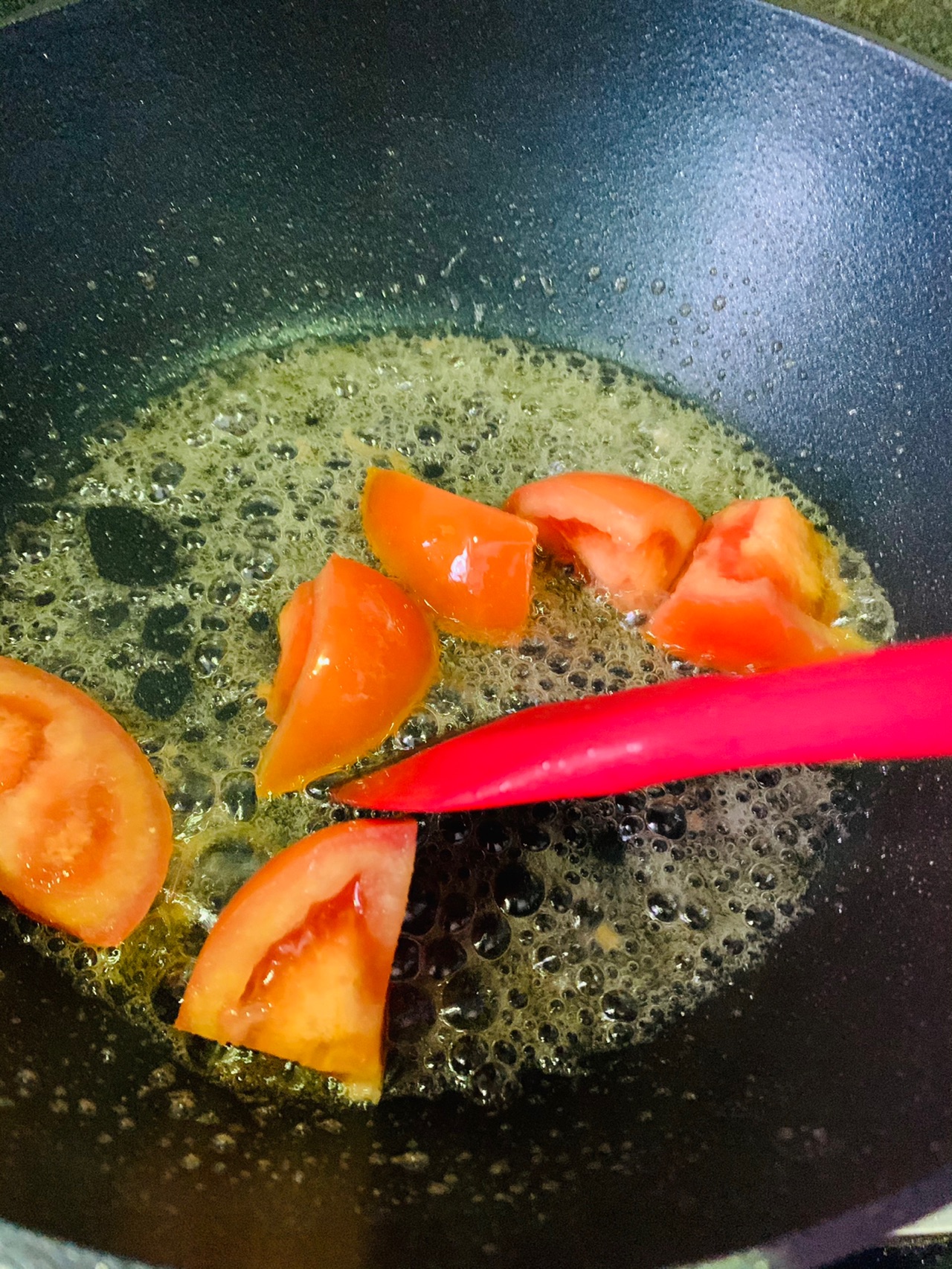 鲍汁蚝油西红柿炒花菜
