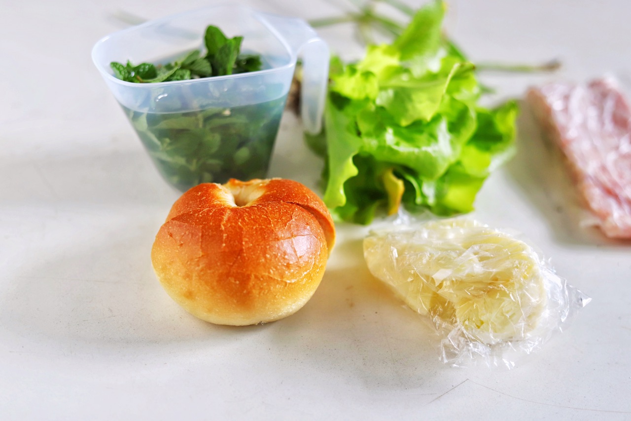 贝果鲜蛋汉堡包