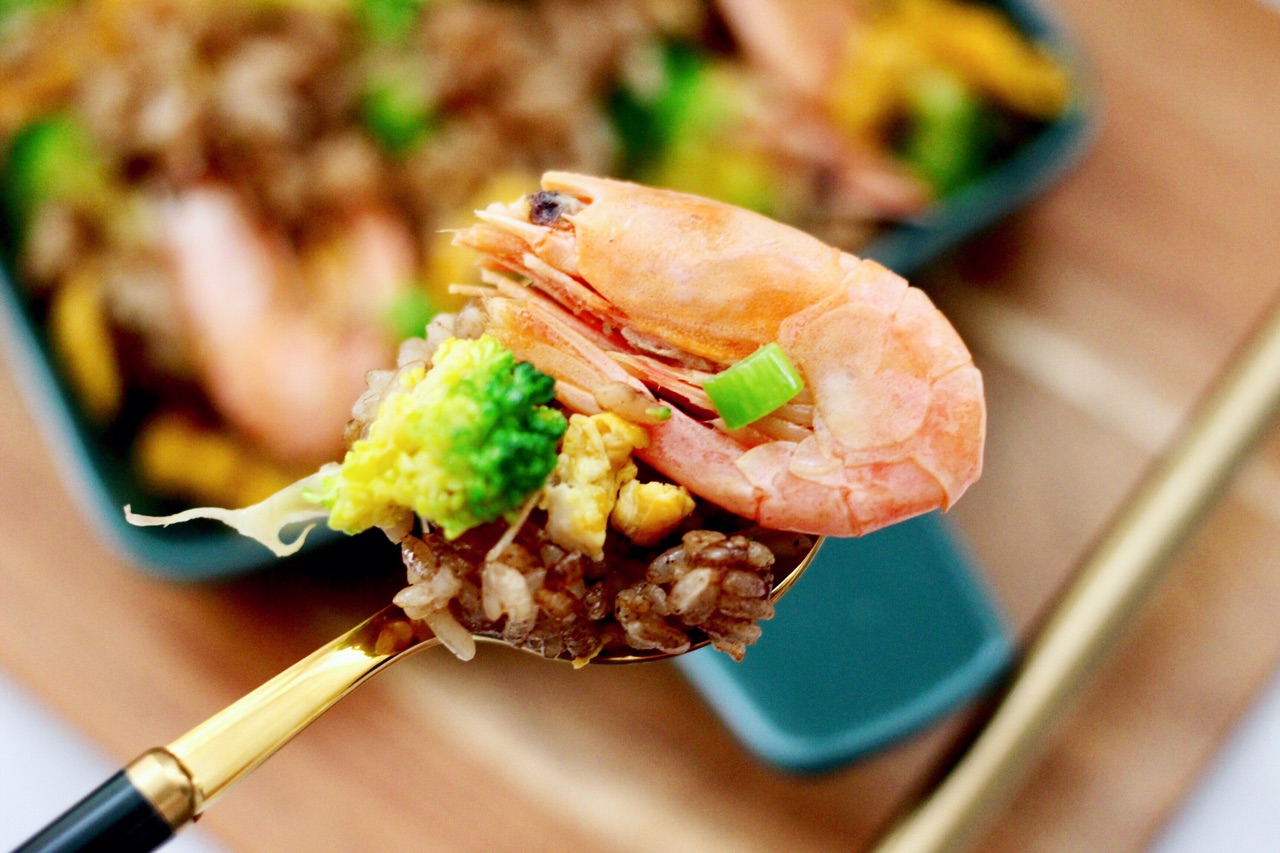 北极虾酱油炒饭