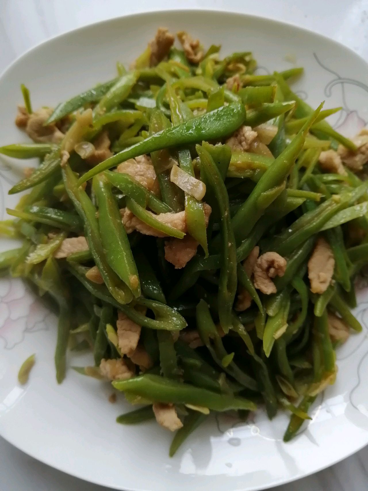 扁芸豆肉丝