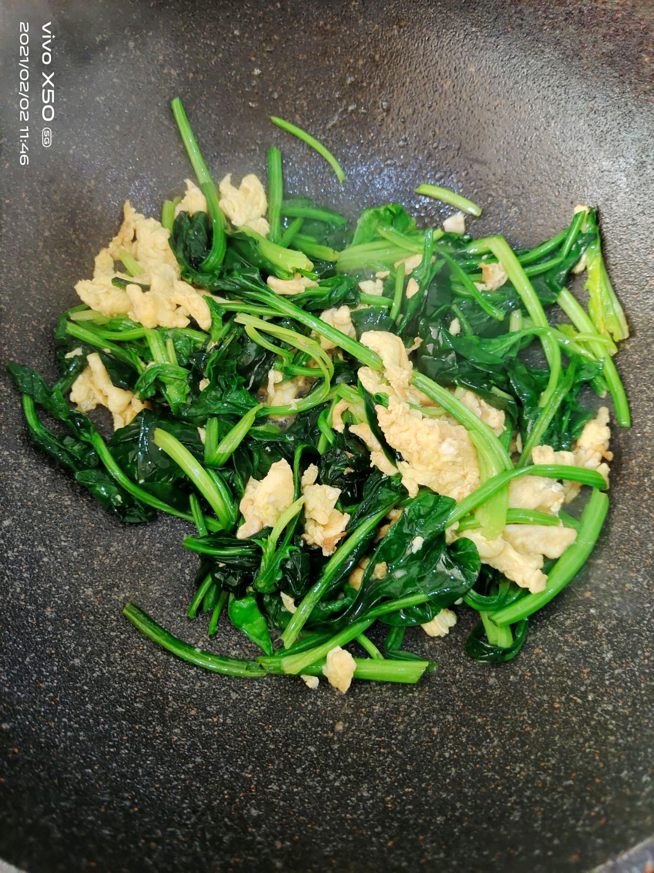 菠菜炒鸡蛋