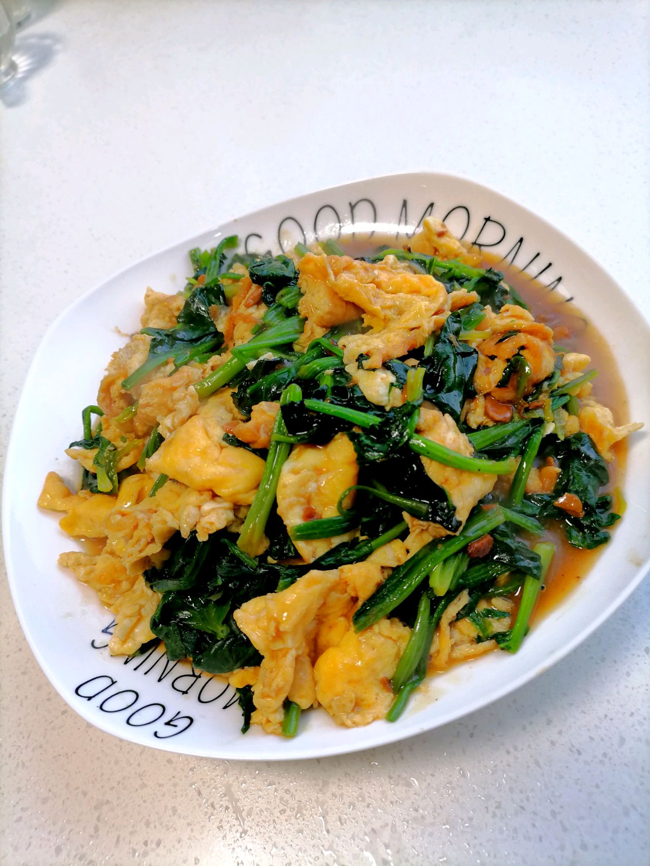 菠菜炒鸡蛋（家常快手菜）