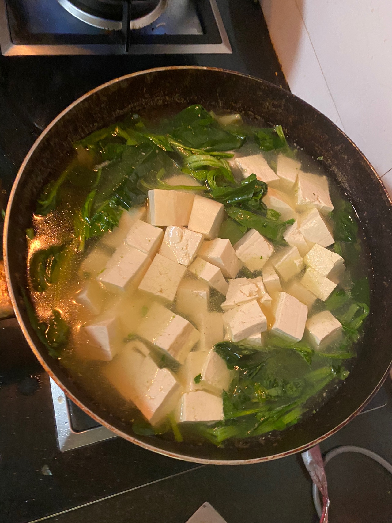 菠菜豆腐粉丝汤