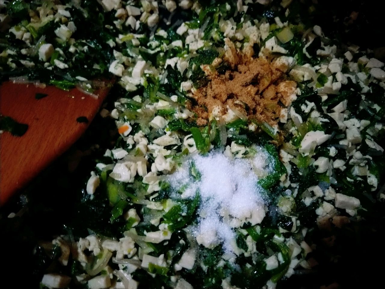 菠菜豆腐粉条饺子
