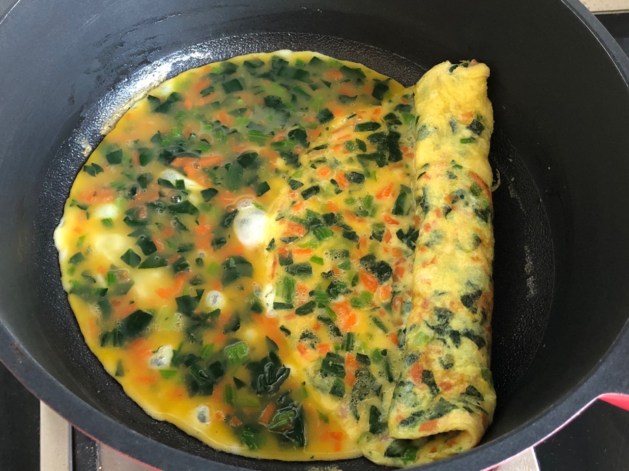 菠菜厚蛋烧