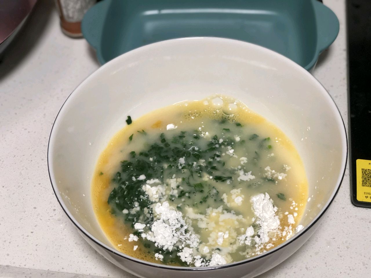 菠菜鸡蛋糕