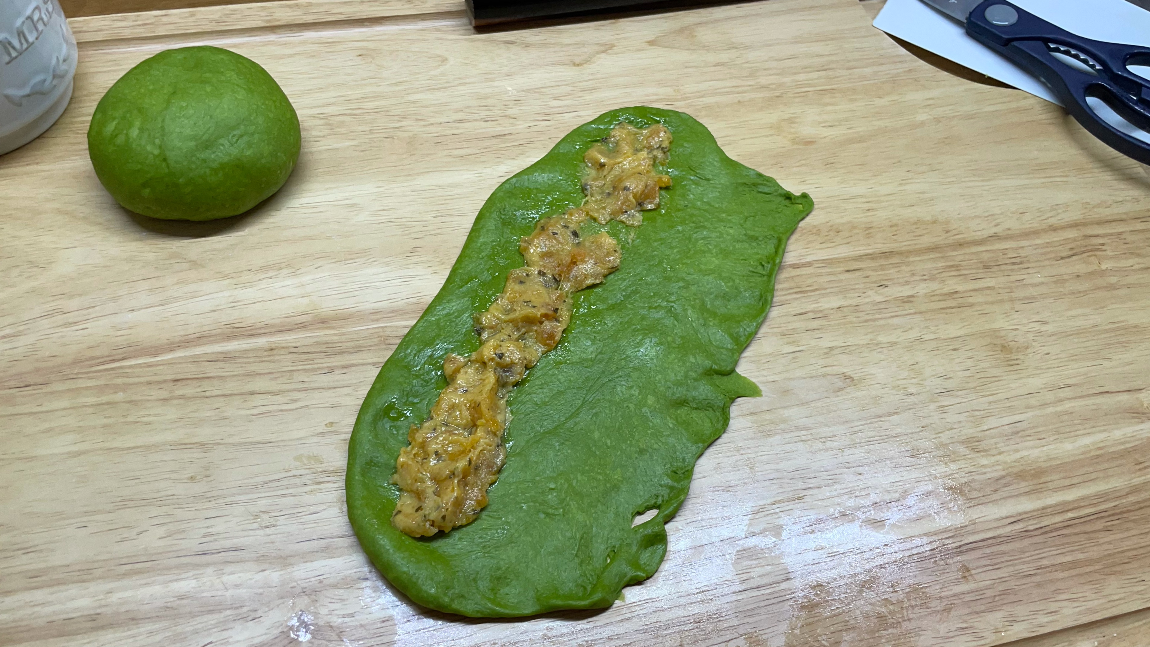 菠菜肉骨头 奈雪同款面包 超详细教程