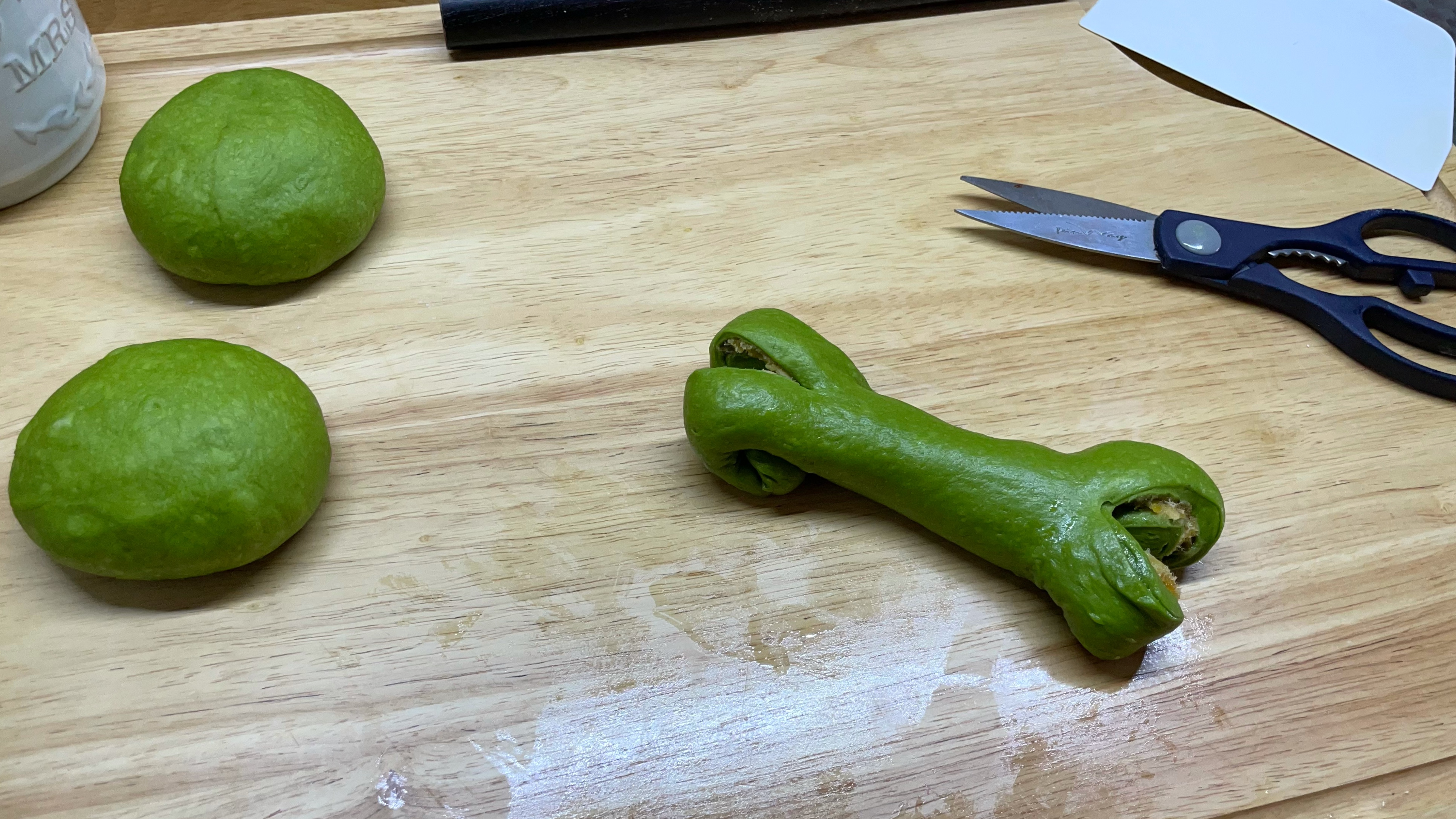 菠菜肉骨头 奈雪同款面包 超详细教程