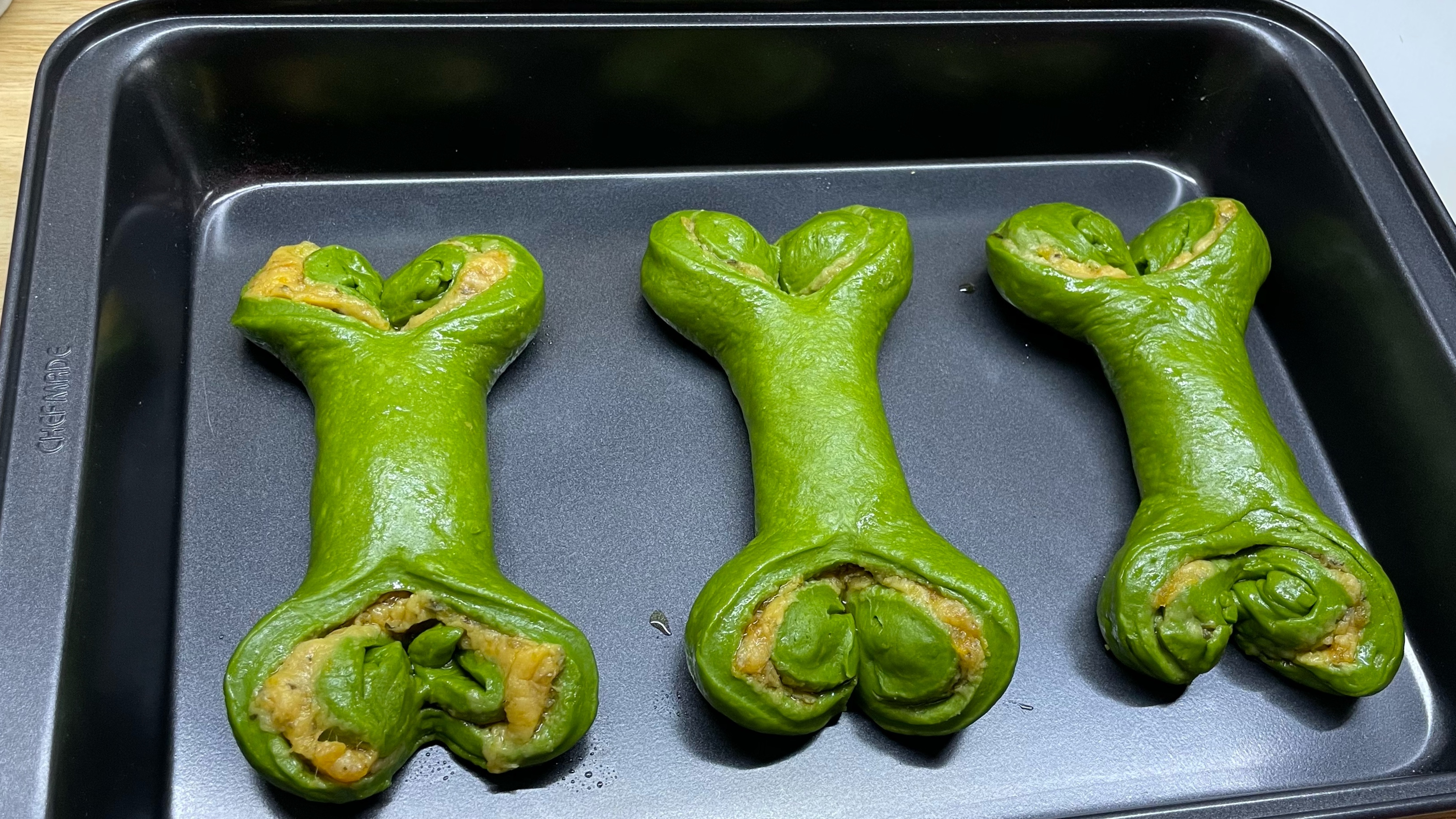 菠菜肉骨头 奈雪同款面包 超详细教程