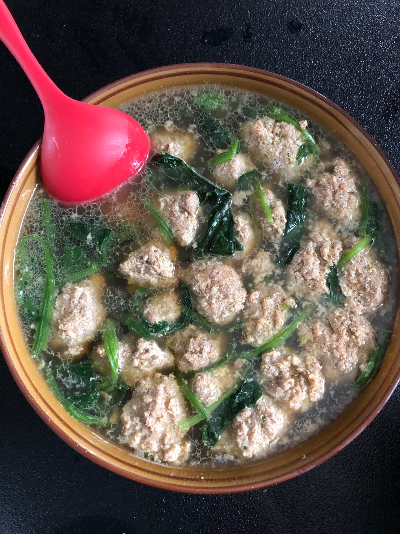 菠菜羊肉丸子汤