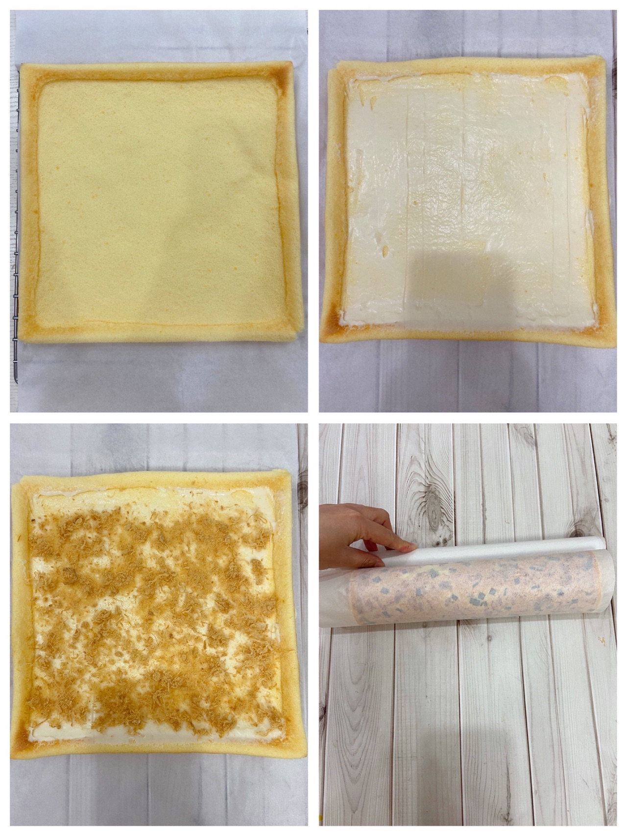 不开裂不掉皮的香葱肉松蛋糕卷｜在家轻松做