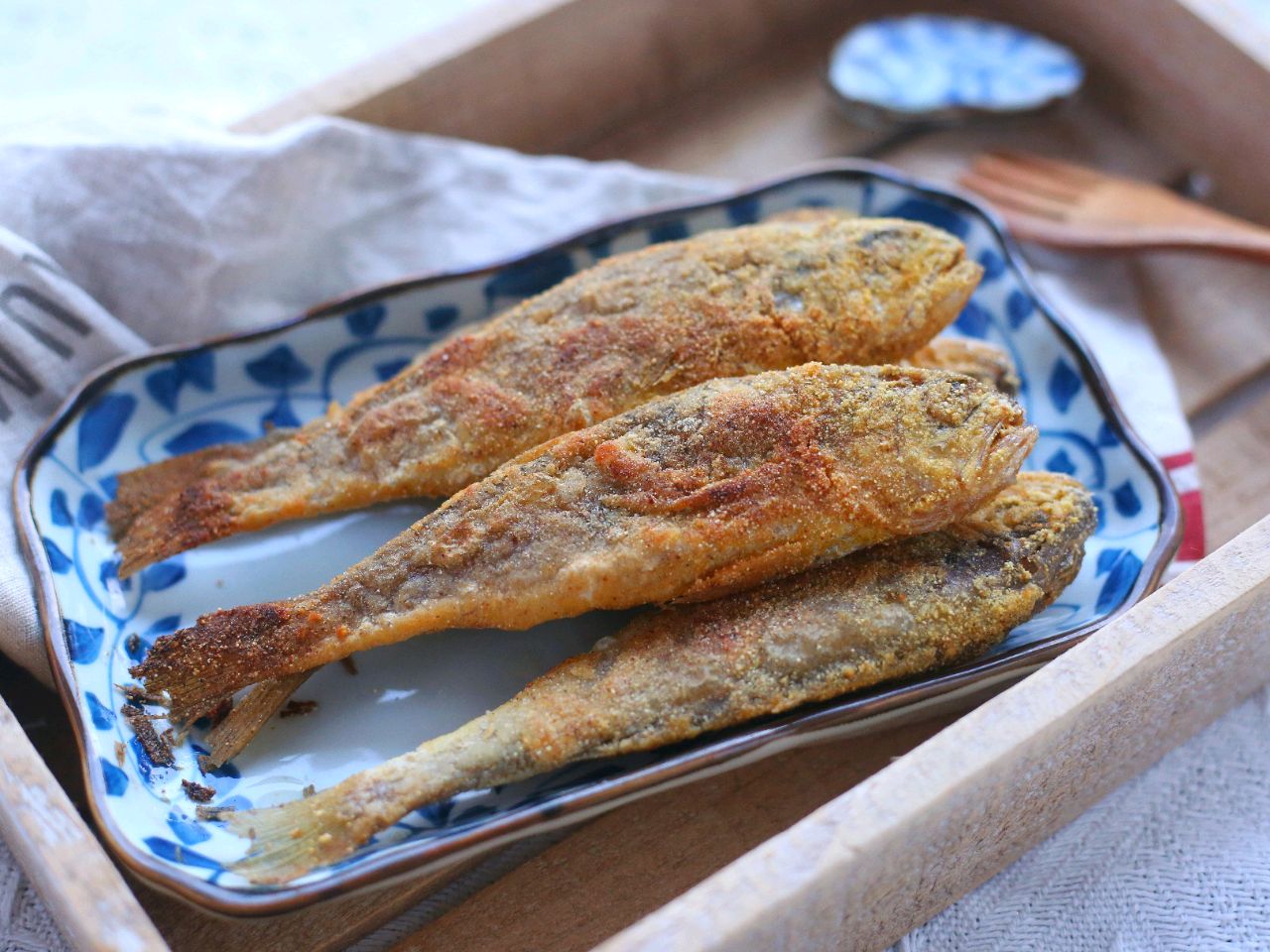 不吸油版本酥炸小黄鱼