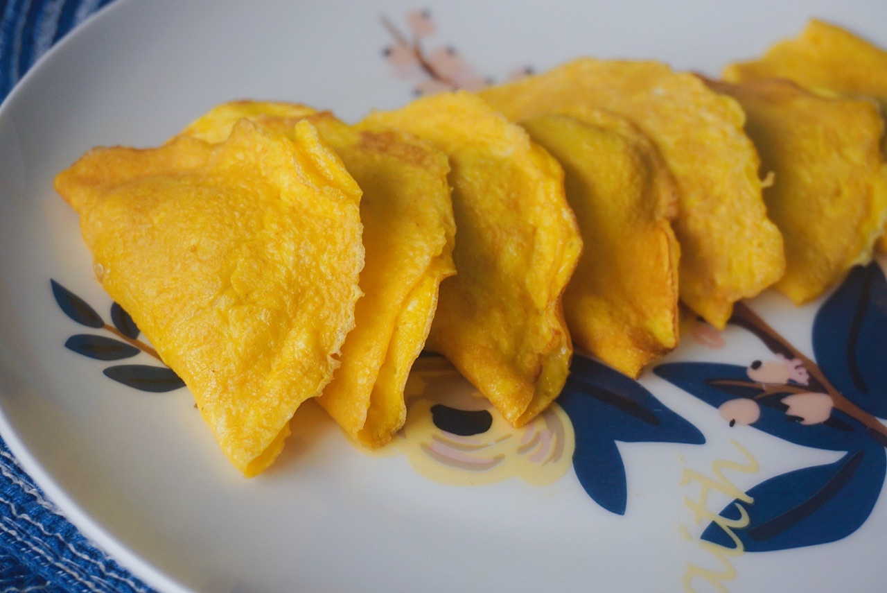 不用勺子也能做—蛋饺