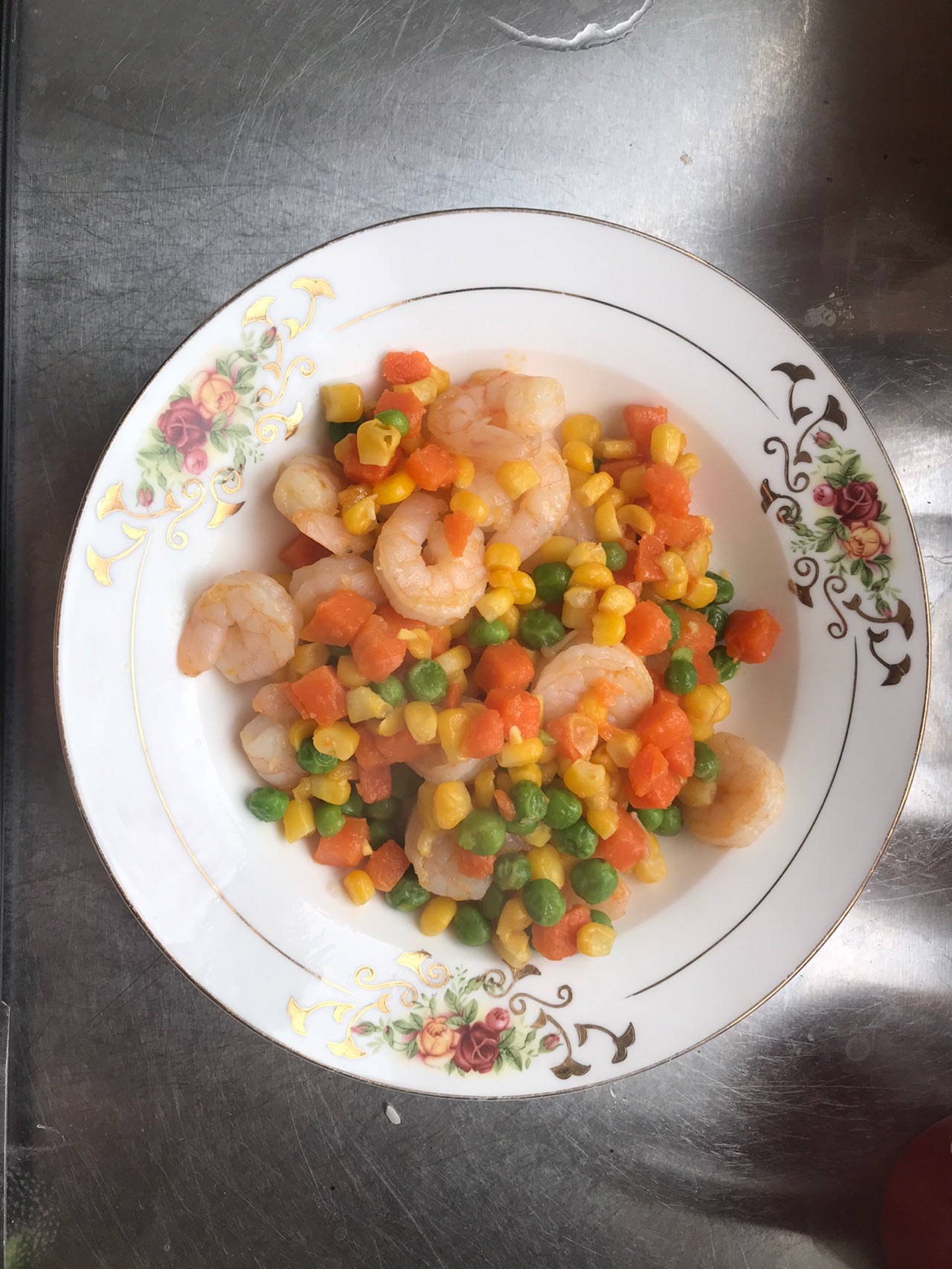 彩豆虾仁