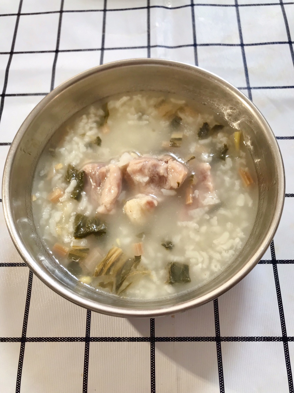 菜干咸猪骨粥