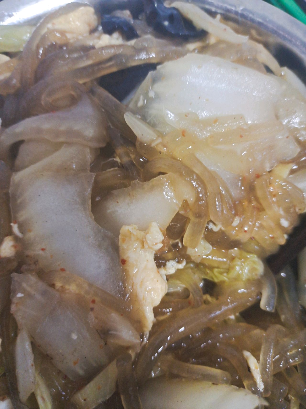 菜根木耳粉条炒鸡蛋
