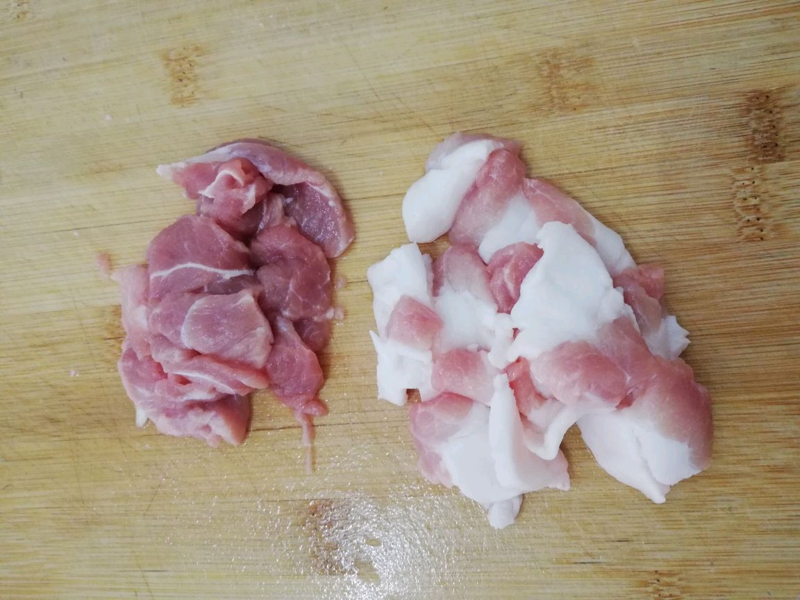 菜花豆米炒肉