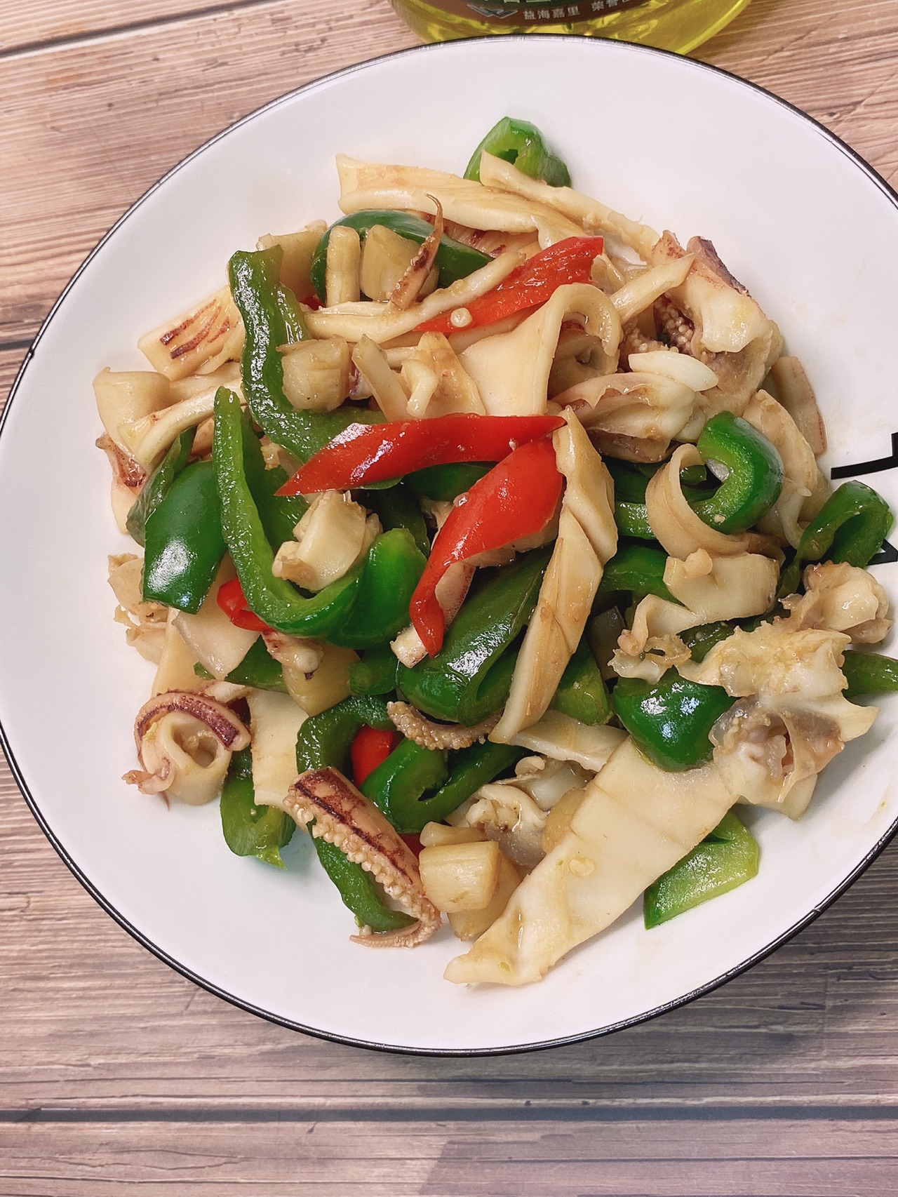菜椒炒鱿鱼