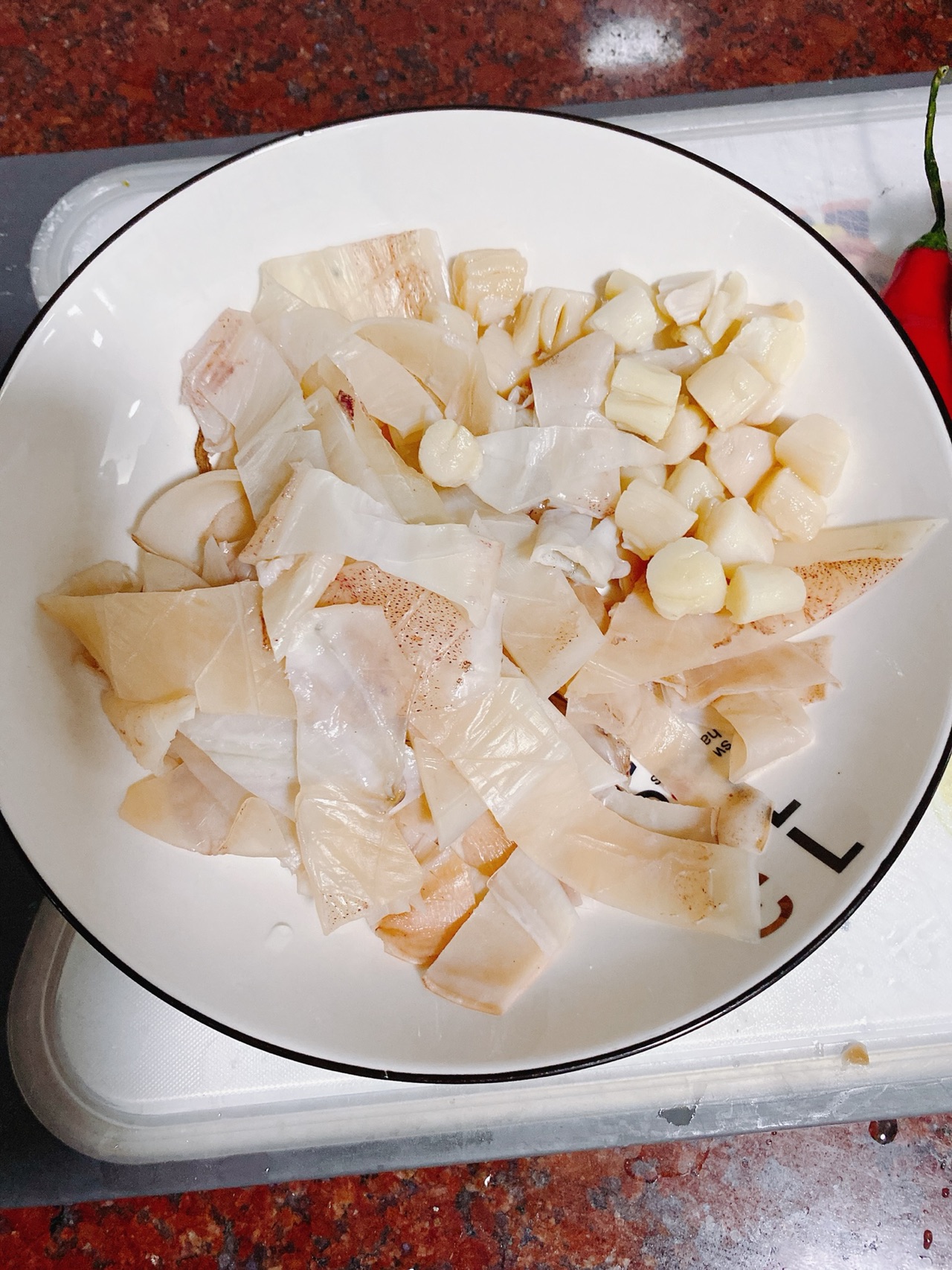 菜椒炒鱿鱼