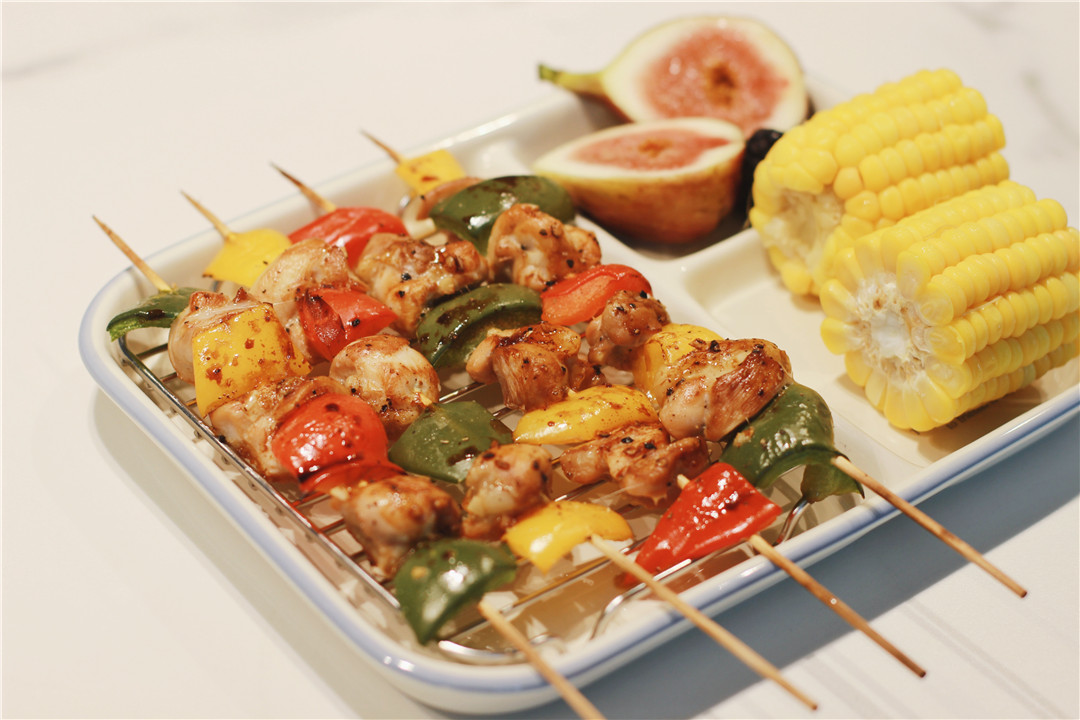 彩椒鸡肉烤串
