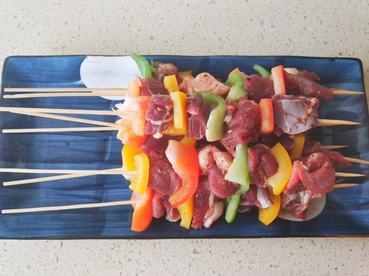 彩椒孜然羊肉串