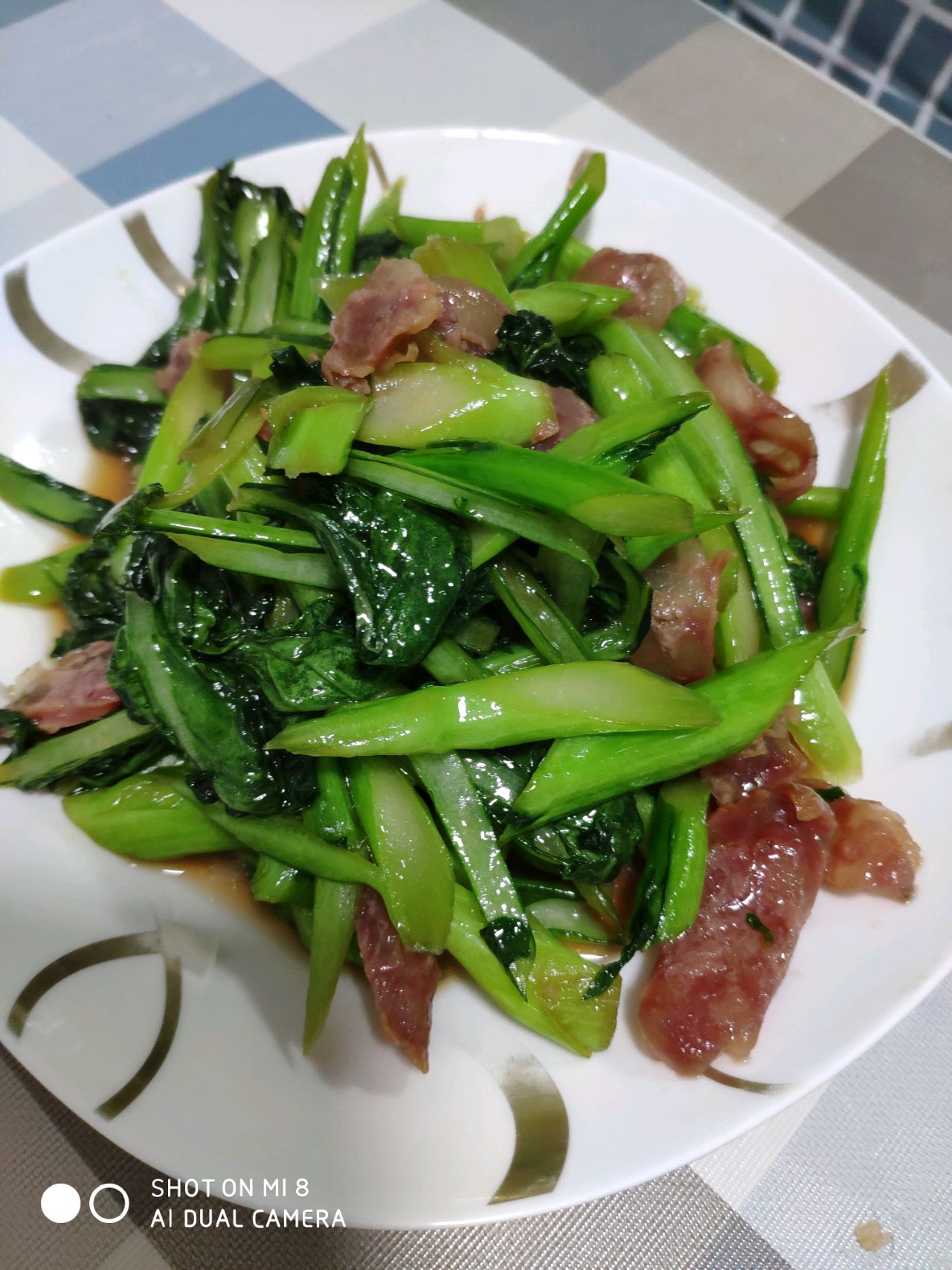 菜心炒腊肠
