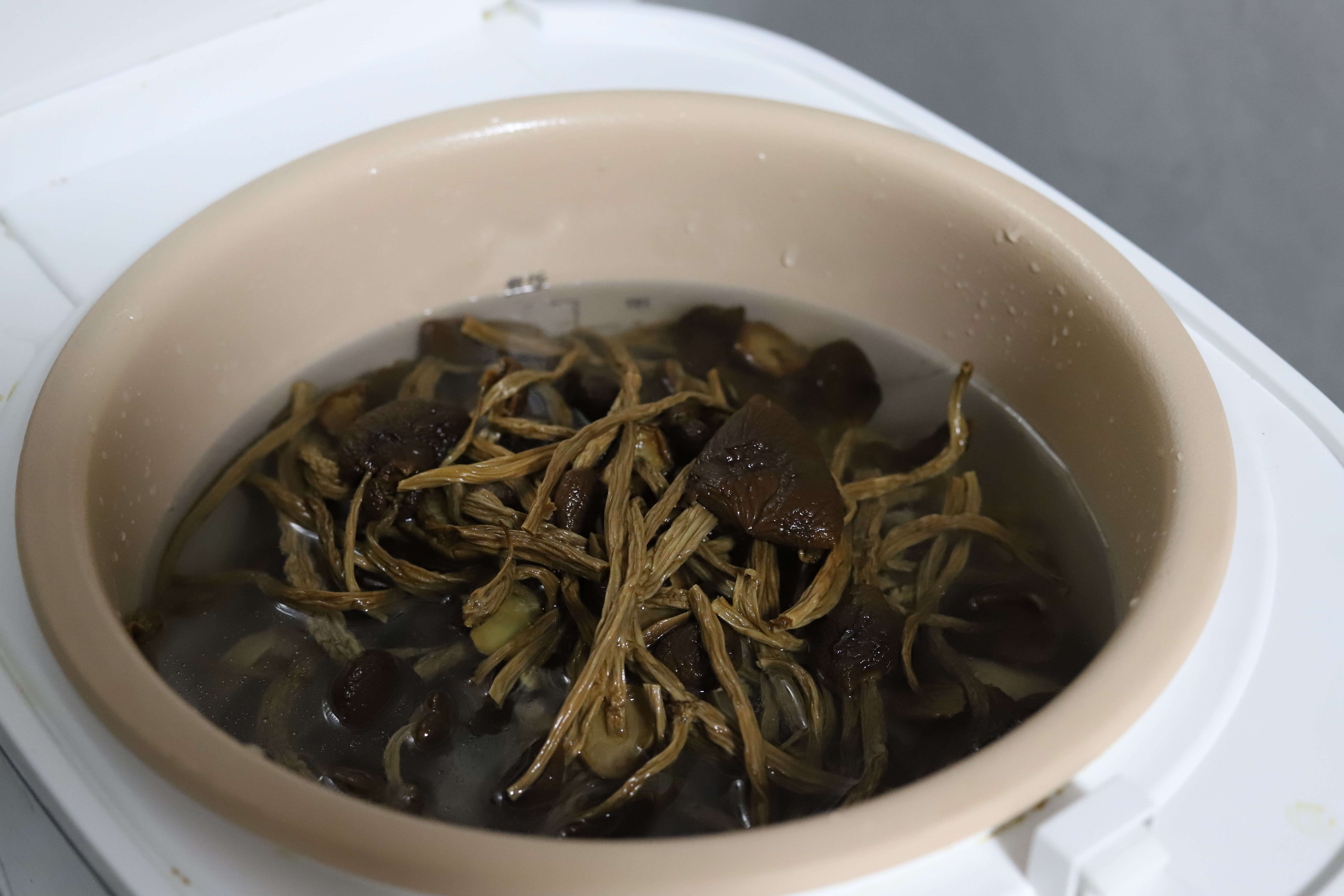 茶树菇炖鸭子