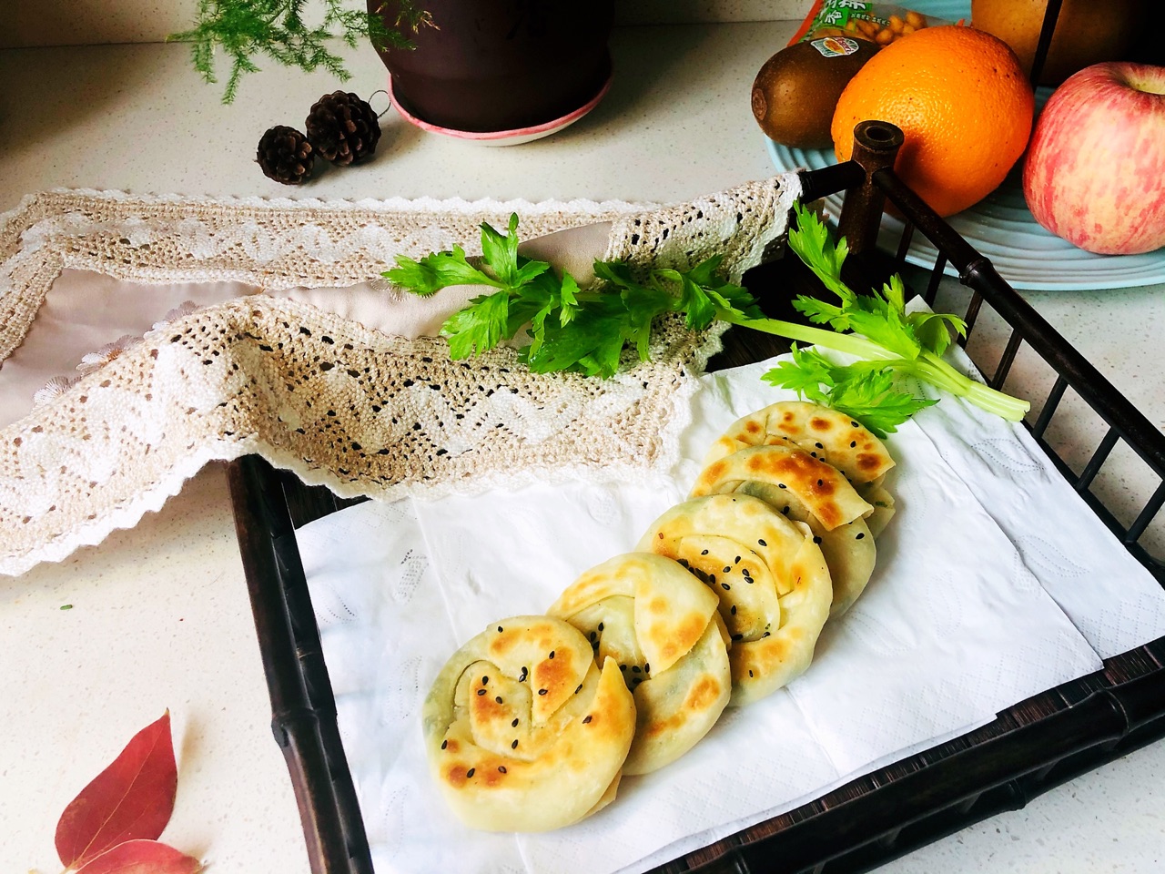 茶油香葱饼